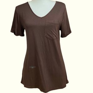 NWT Aceshion A-Line Tee Shirt Brown Size M